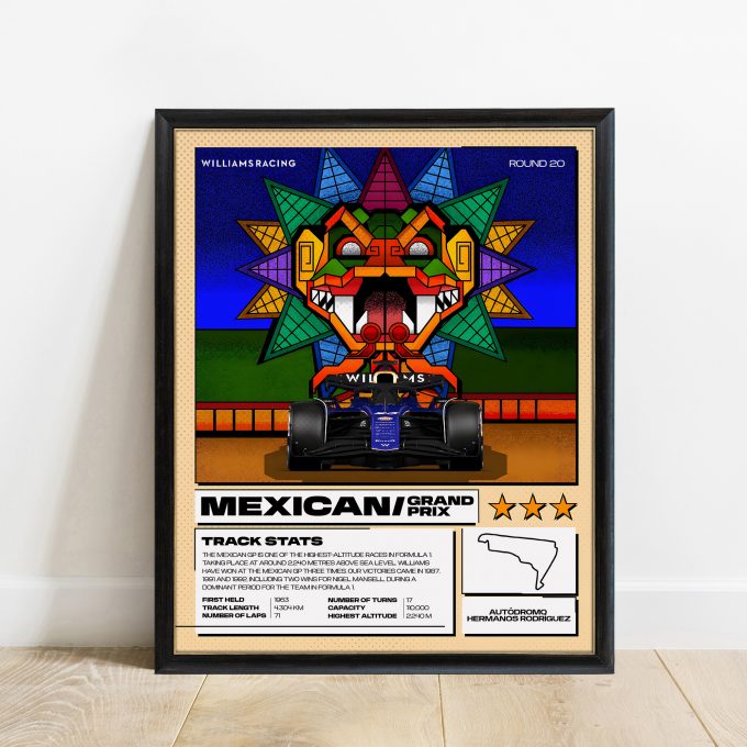 Mexico 2024 Williams F1 Poster