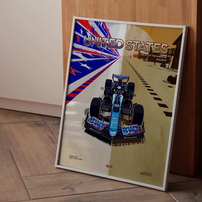 USA 2024 Alpine F1 Poster 2