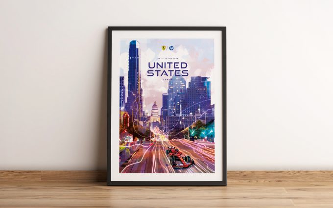 USA 2024 Ferrari F1 Poster