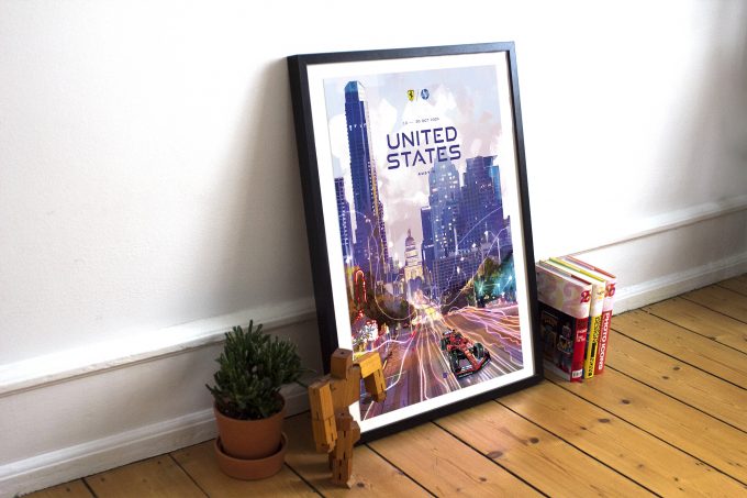 USA 2024 Ferrari F1 Poster