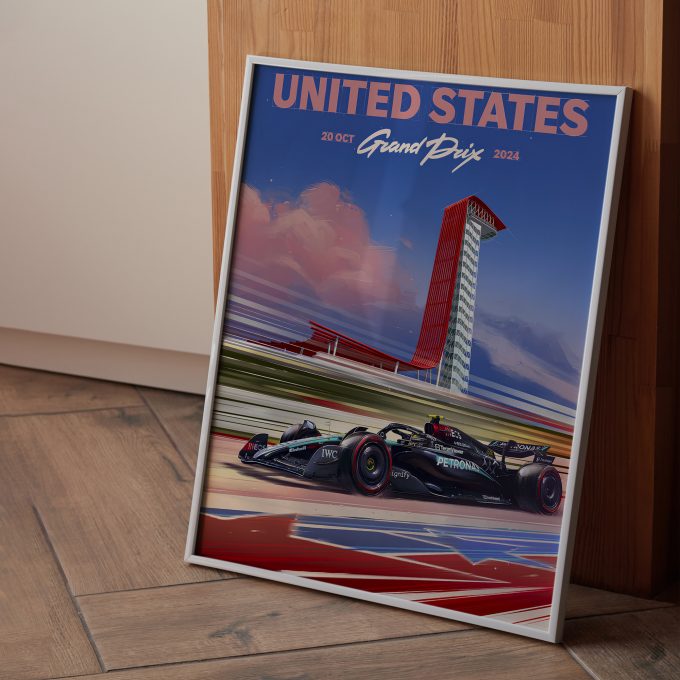 USA 2024 Mercedes F1 Poster