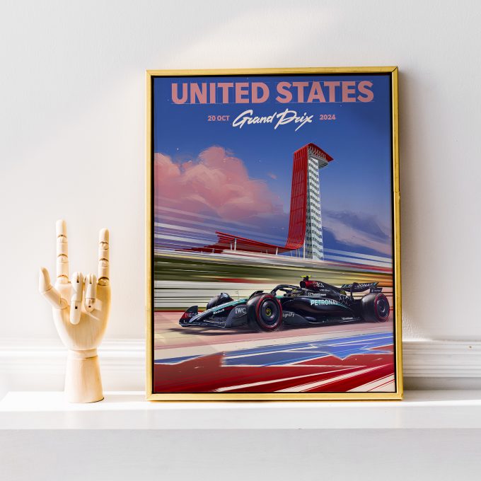 USA 2024 Mercedes F1 Poster