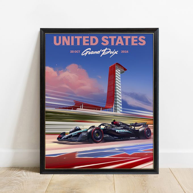 USA 2024 Mercedes F1 Poster