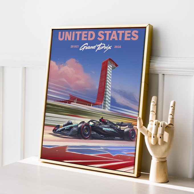 USA 2024 Mercedes F1 Poster