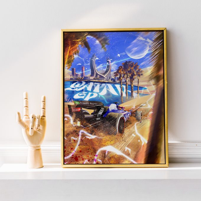 Qatar 2024 Racing Bulls F1 Poster