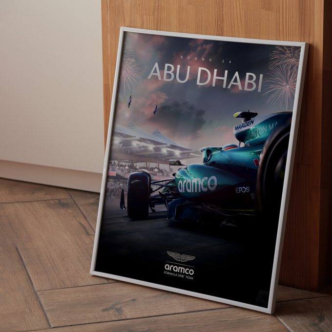 Abu Dhabi 2024 Aston Martin F1 Poster