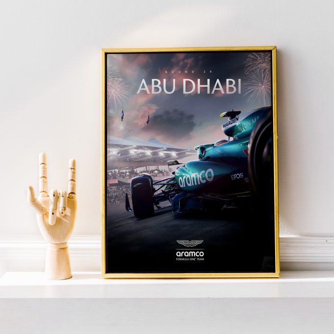 Abu Dhabi 2024 Aston Martin F1 Poster