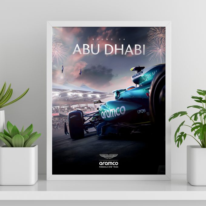 Abu Dhabi 2024 Aston Martin F1 Poster