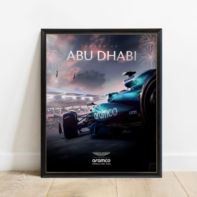 Abu Dhabi 2024 Aston Martin F1 Poster