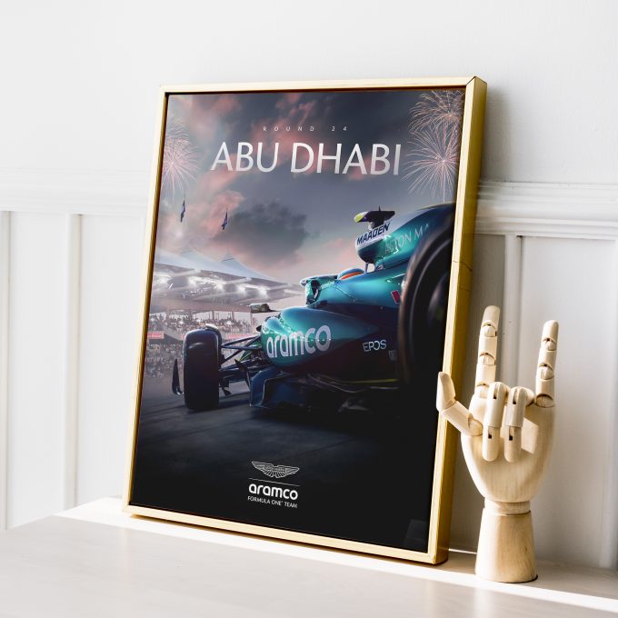 Abu Dhabi 2024 Aston Martin F1 Poster