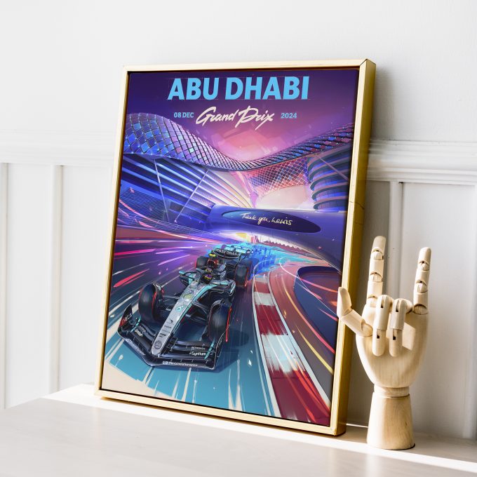 Abu Dhabi 2024 Mercedes F1 Poster