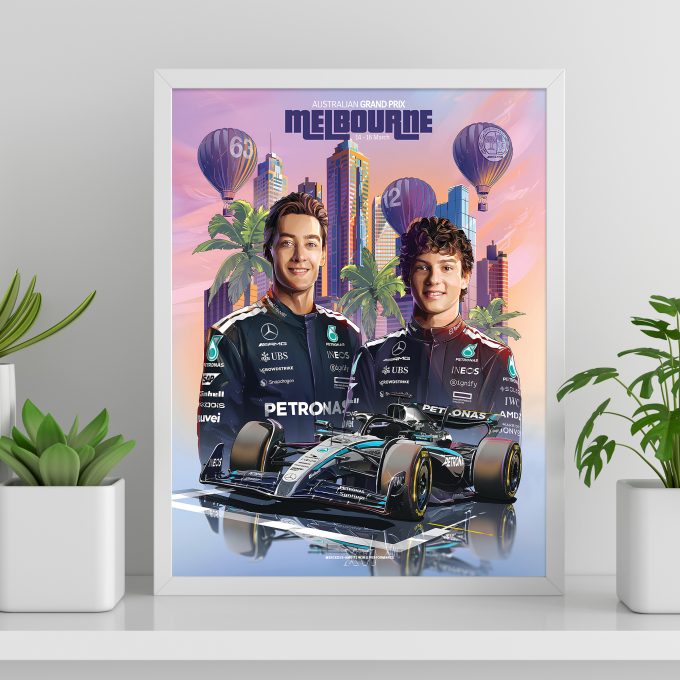 Australia 2025 Mercedes F1 Poster