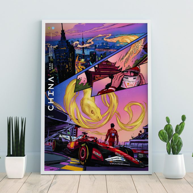 China 2025 Ferrari F1 Poster