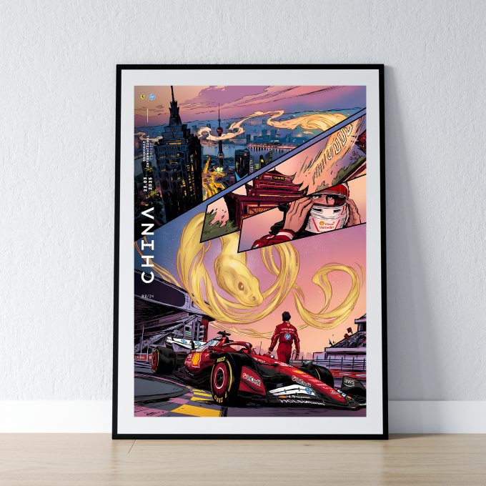 China 2025 Ferrari F1 Poster