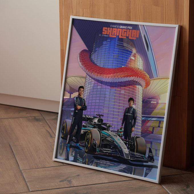 China 2025 Mercedes F1 Poster