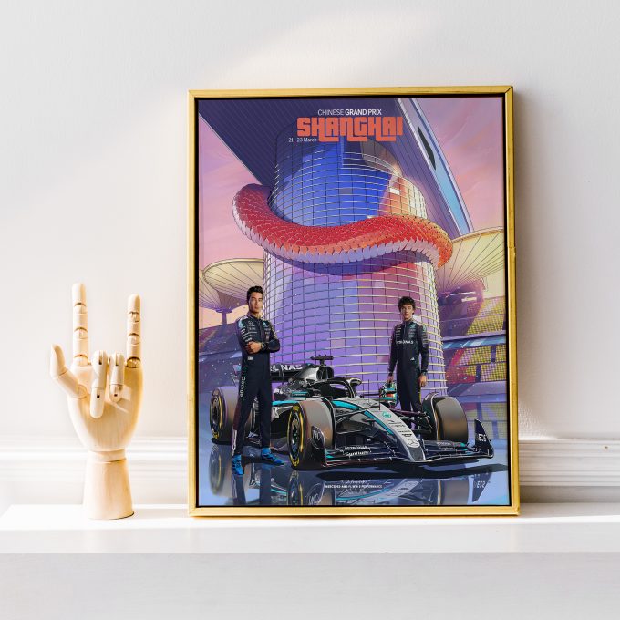 China 2025 Mercedes F1 Poster