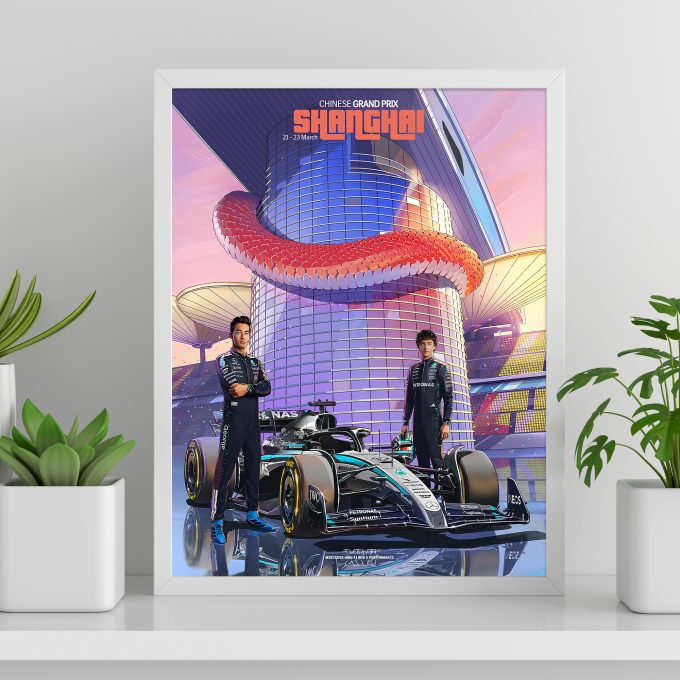 China 2025 Mercedes F1 Poster