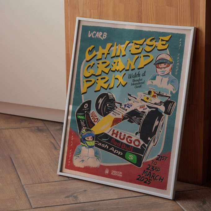 China 2025 Racing Bulls F1 Poster