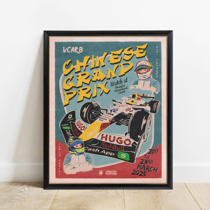 China 2025 Racing Bulls F1 Poster