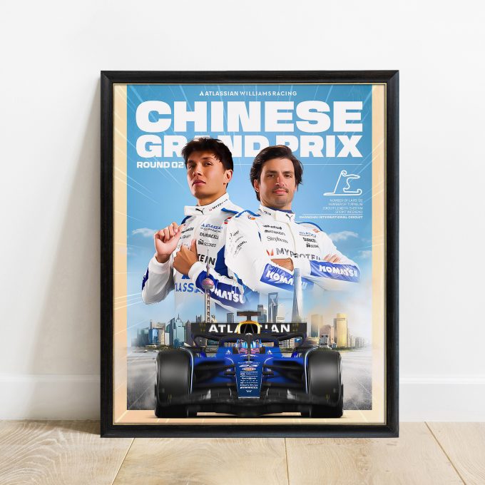 China 2025 Williams F1 Poster