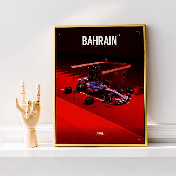 Bahrain 2025 Alpine F1 Poster