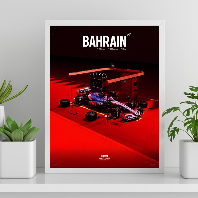 Bahrain 2025 Alpine F1 Poster