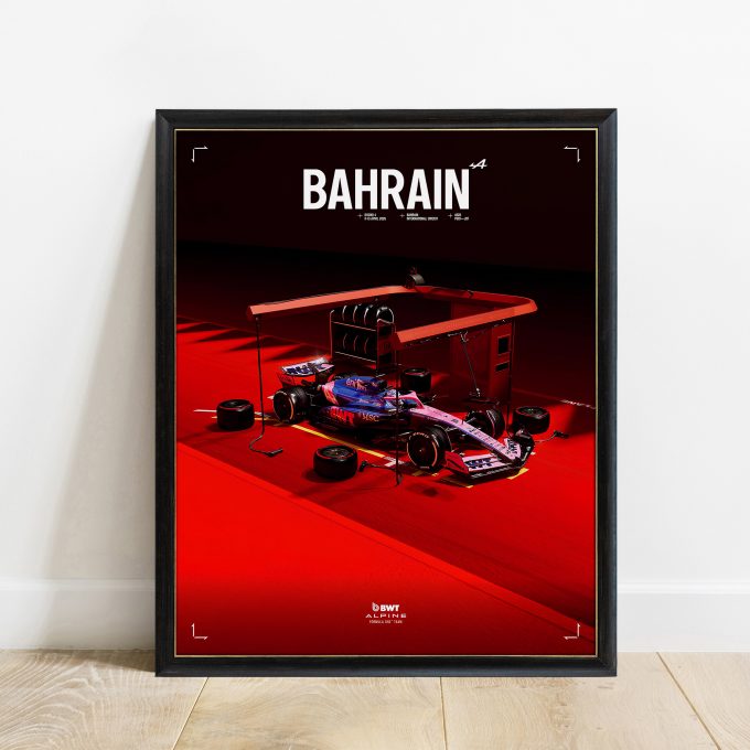 Bahrain 2025 Alpine F1 Poster