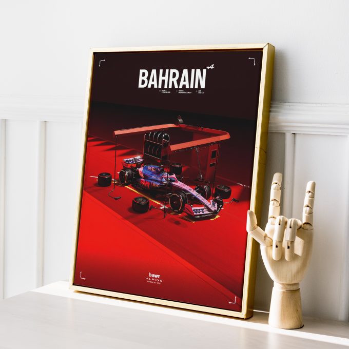 Bahrain 2025 Alpine F1 Poster