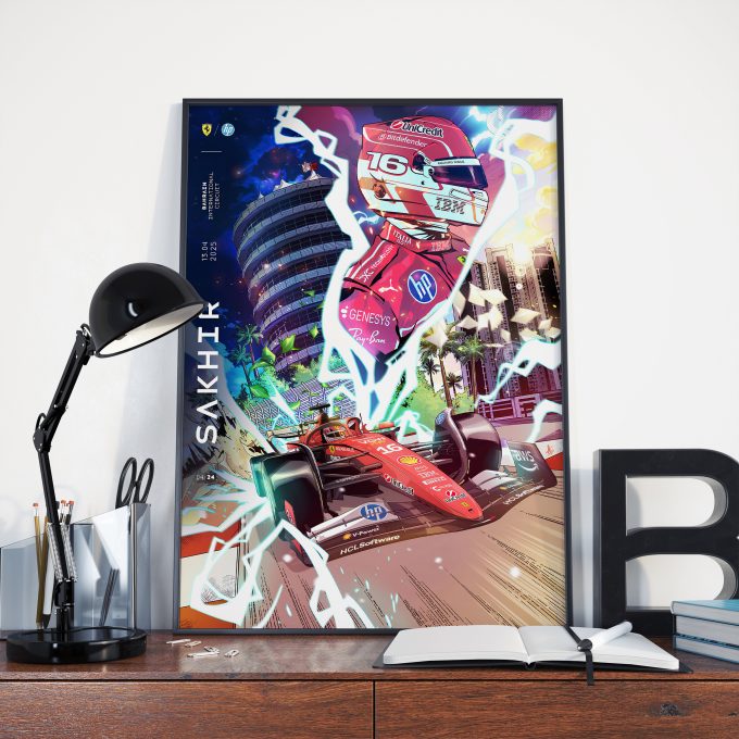 Bahrain 2025 Ferrari F1 Poster