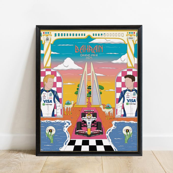 Bahrain 2025 Racing Bulls F1 Poster