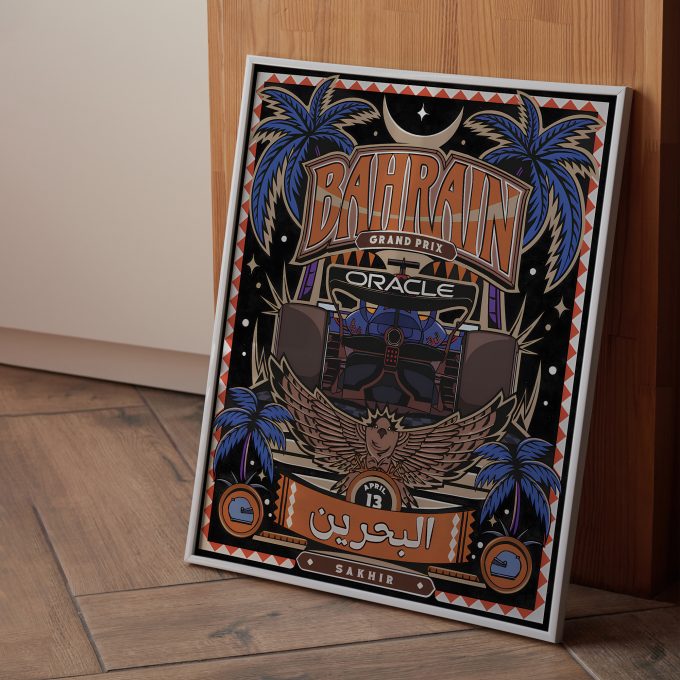 Bahrain 2025 Red Bull F1 Poster