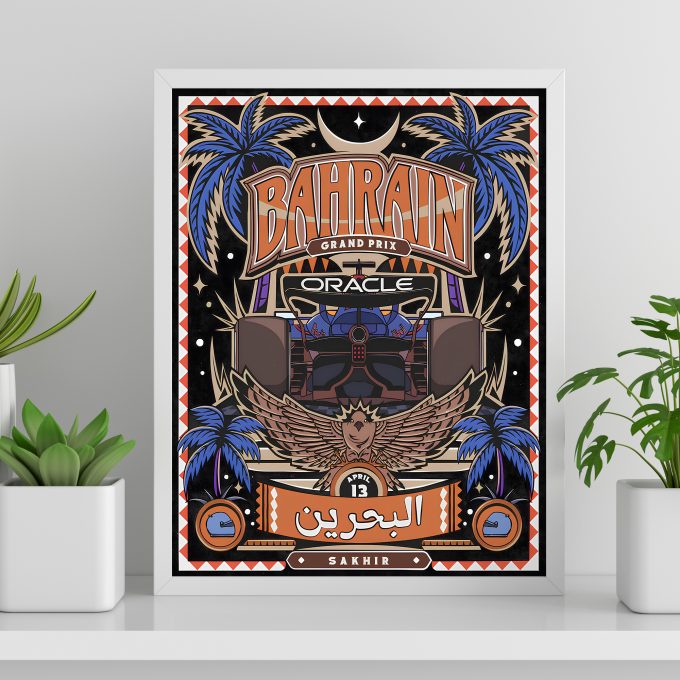 Bahrain 2025 Red Bull F1 Poster