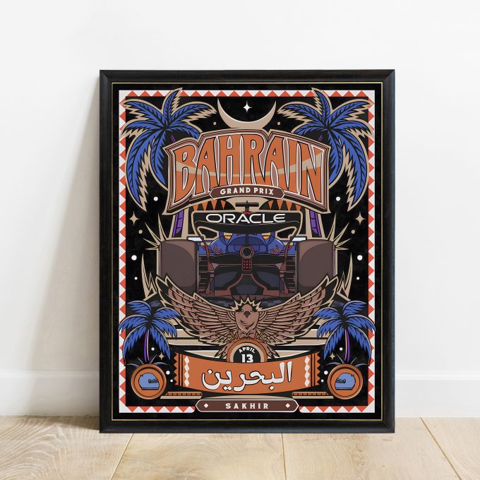 Bahrain 2025 Red Bull F1 Poster