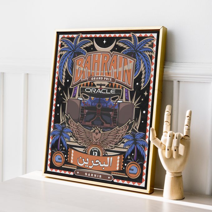 Bahrain 2025 Red Bull F1 Poster