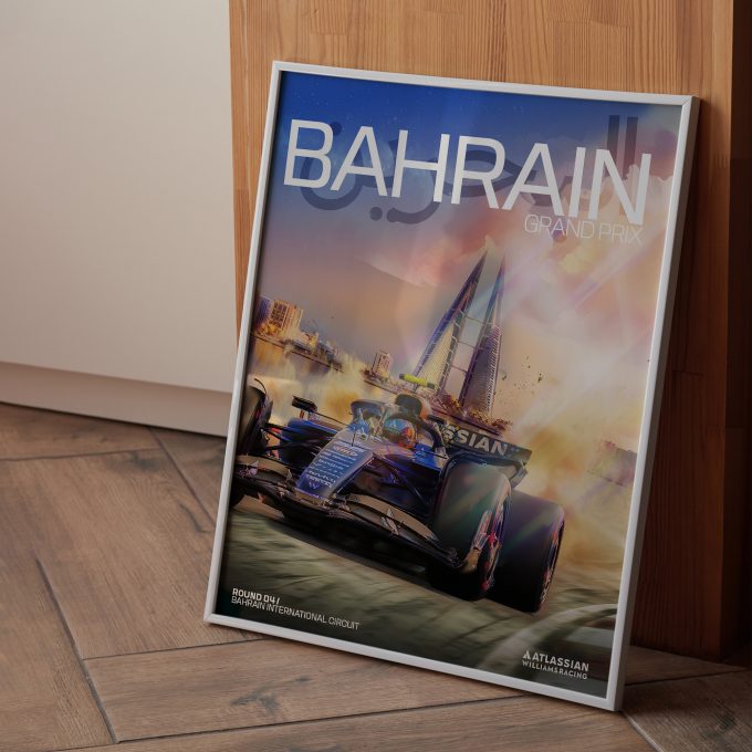Bahrain 2025 Williams F1 Poster