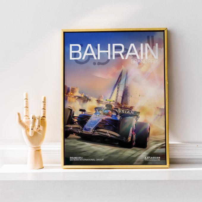 Bahrain 2025 Williams F1 Poster