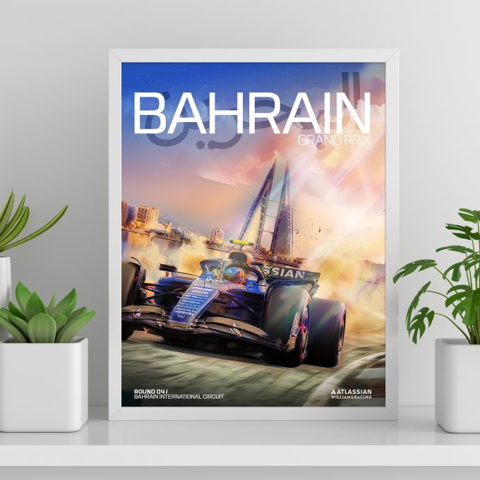 Bahrain 2025 Williams F1 Poster