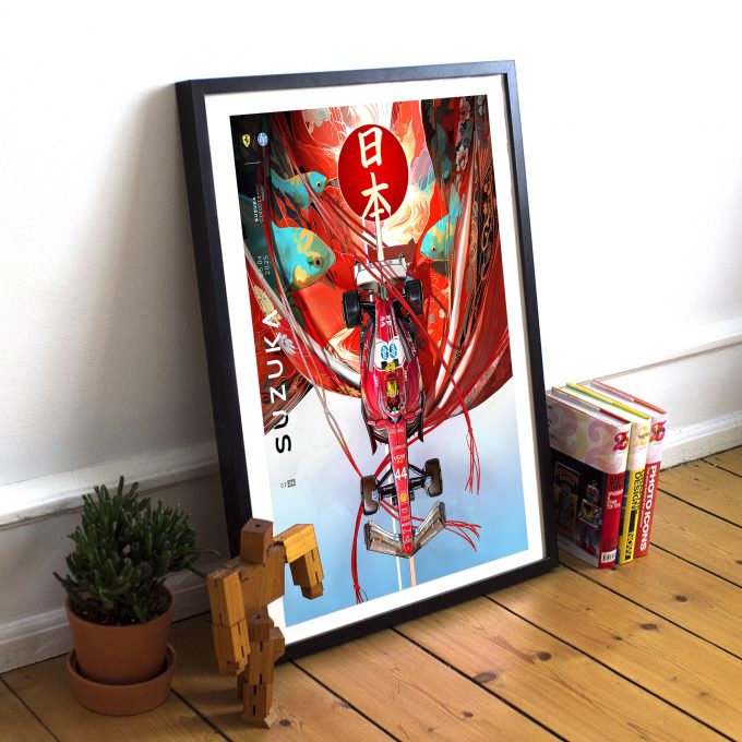 Japan 2025 Ferrari F1 Poster