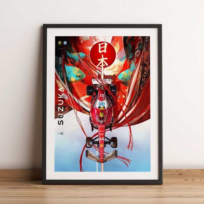 Japan 2025 Ferrari F1 Poster