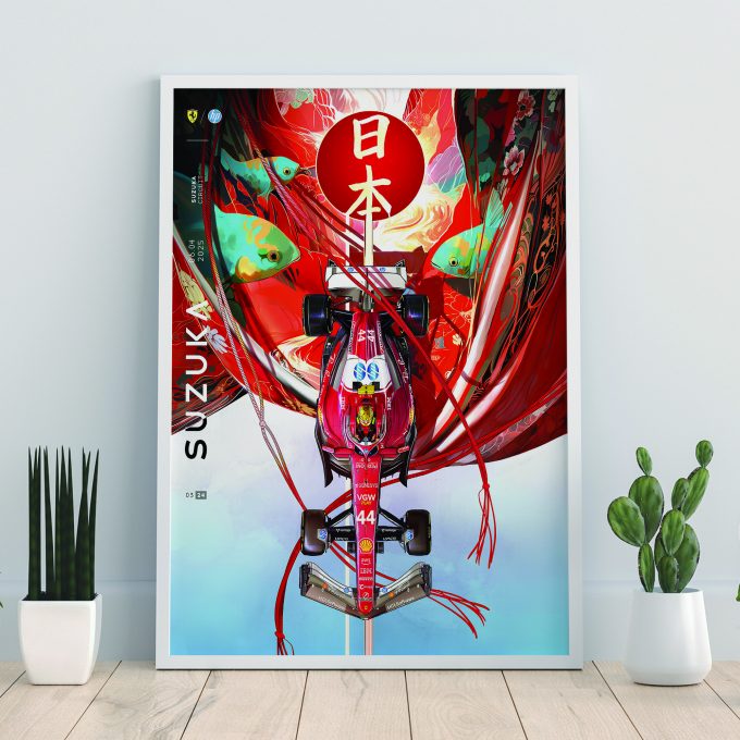 Japan 2025 Ferrari F1 Poster