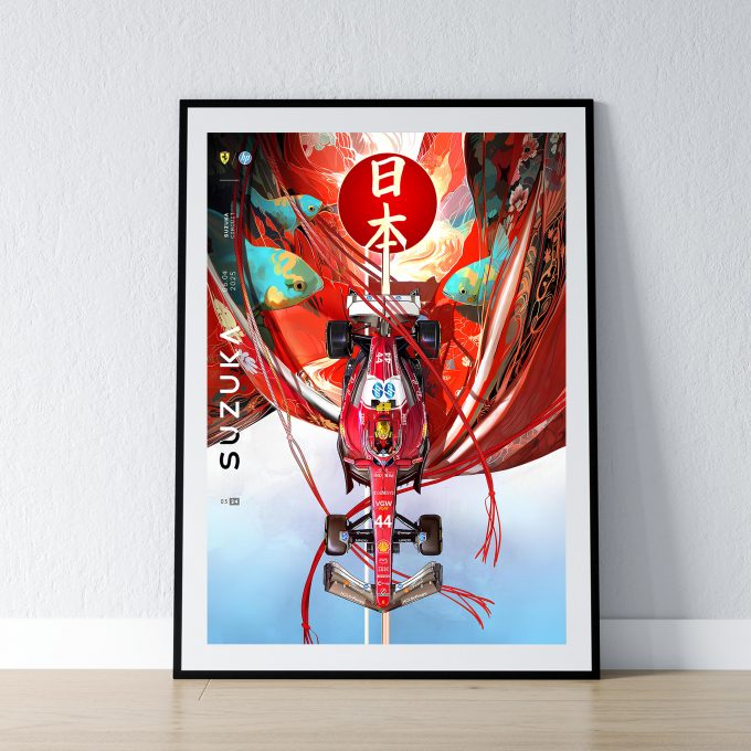 Japan 2025 Ferrari F1 Poster