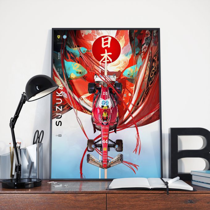 Japan 2025 Ferrari F1 Poster