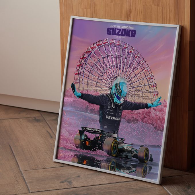 Japan 2025 Mercedes F1 Poster