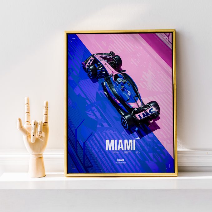 Miami USA 2025 Alpine F1 Poster