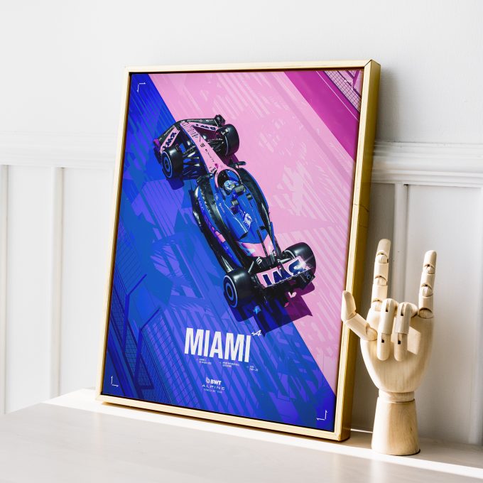 Miami USA 2025 Alpine F1 Poster