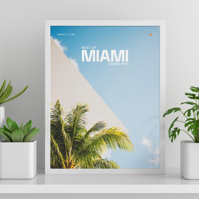 Miami USA 2025 McLaren F1 Poster