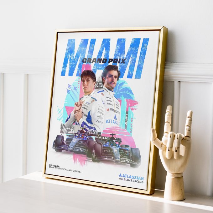 Miami USA 2025 Williams F1 Poster