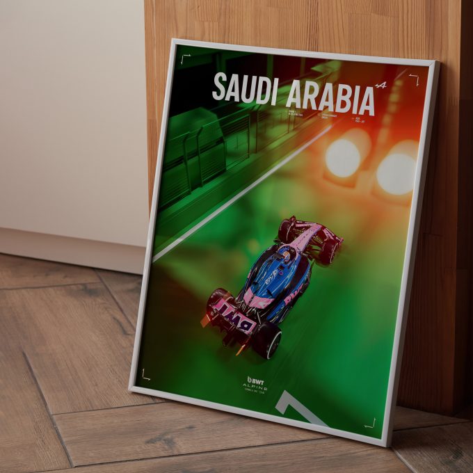 Saudi Arabia 2025 Alpine F1 Poster