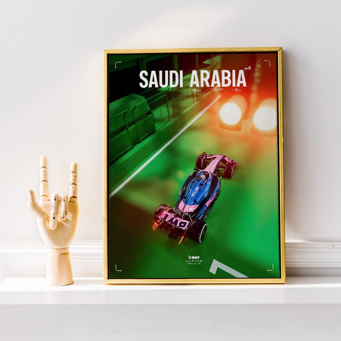 Saudi Arabia 2025 Alpine F1 Poster