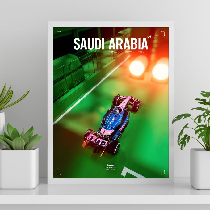 Saudi Arabia 2025 Alpine F1 Poster